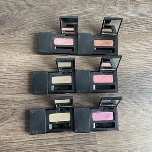 6 FLIRT Dreamy EYESHADOW Single Pink Nudes .07 Full Size Glitter LOT USED SWATCH